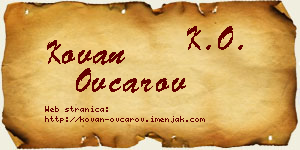 Kovan Ovčarov vizit kartica